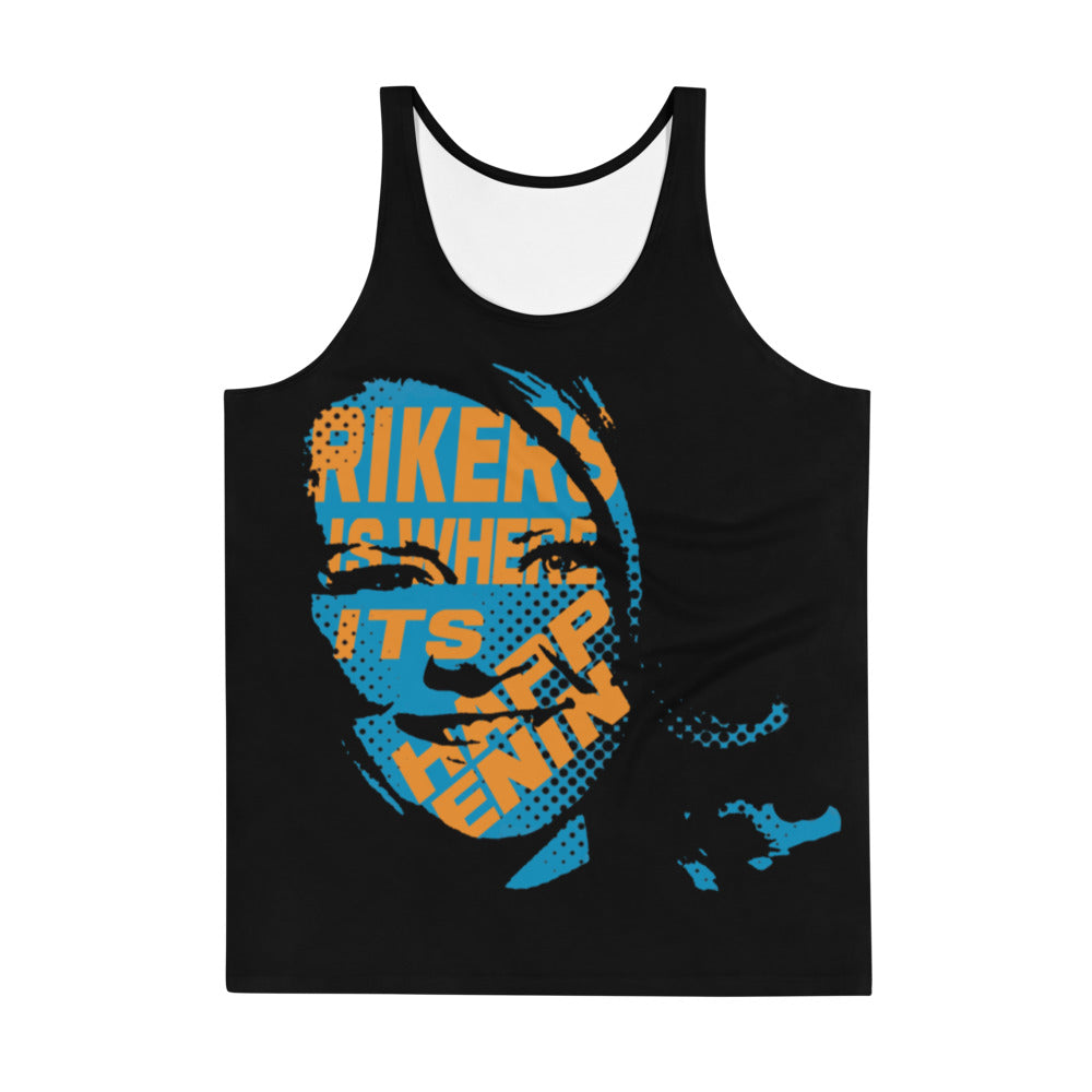 Rikers Is Where It's Happenin Anna Delvey Unisex Tank Top