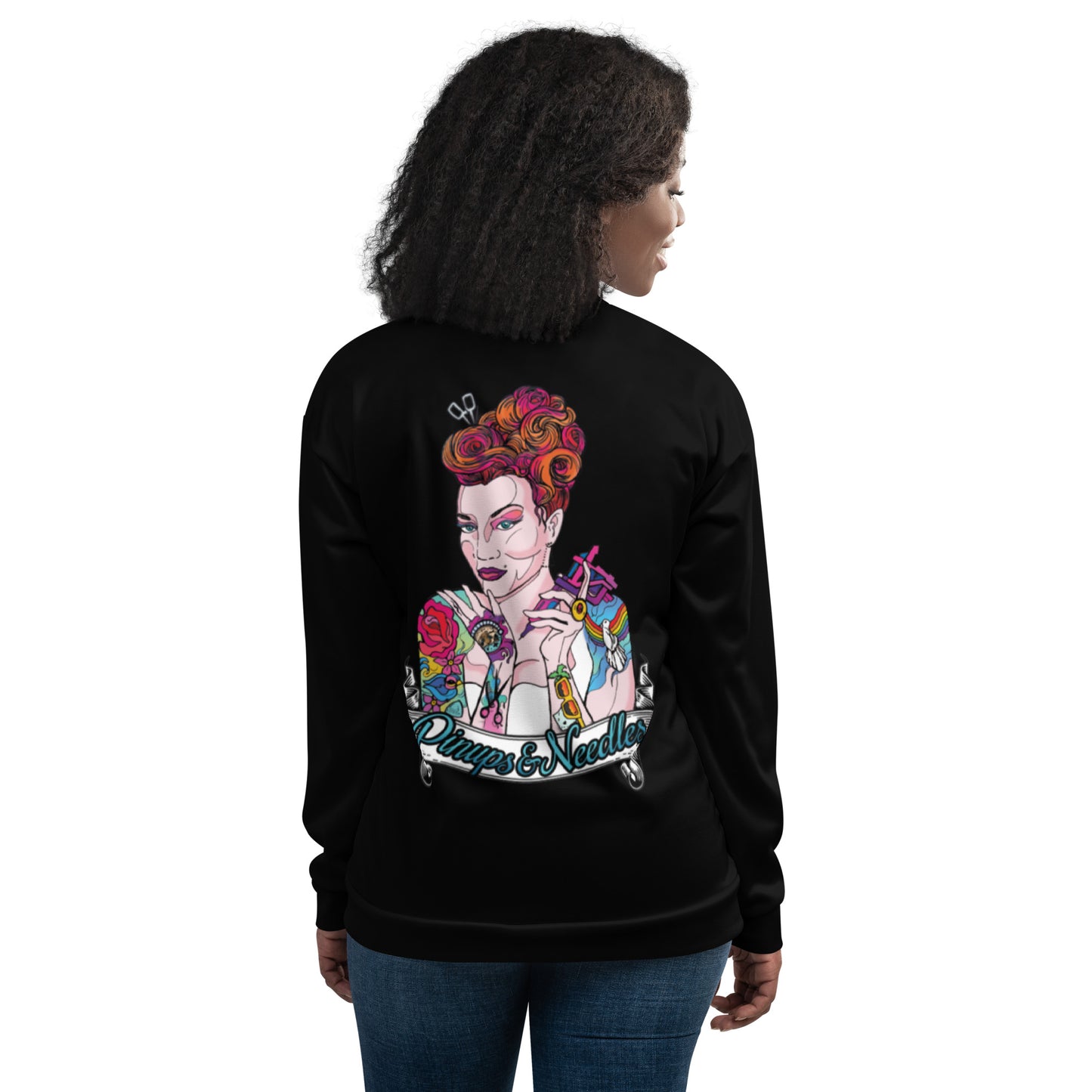 Pinups and Needles 2.0 Unisex Bomber Jacket