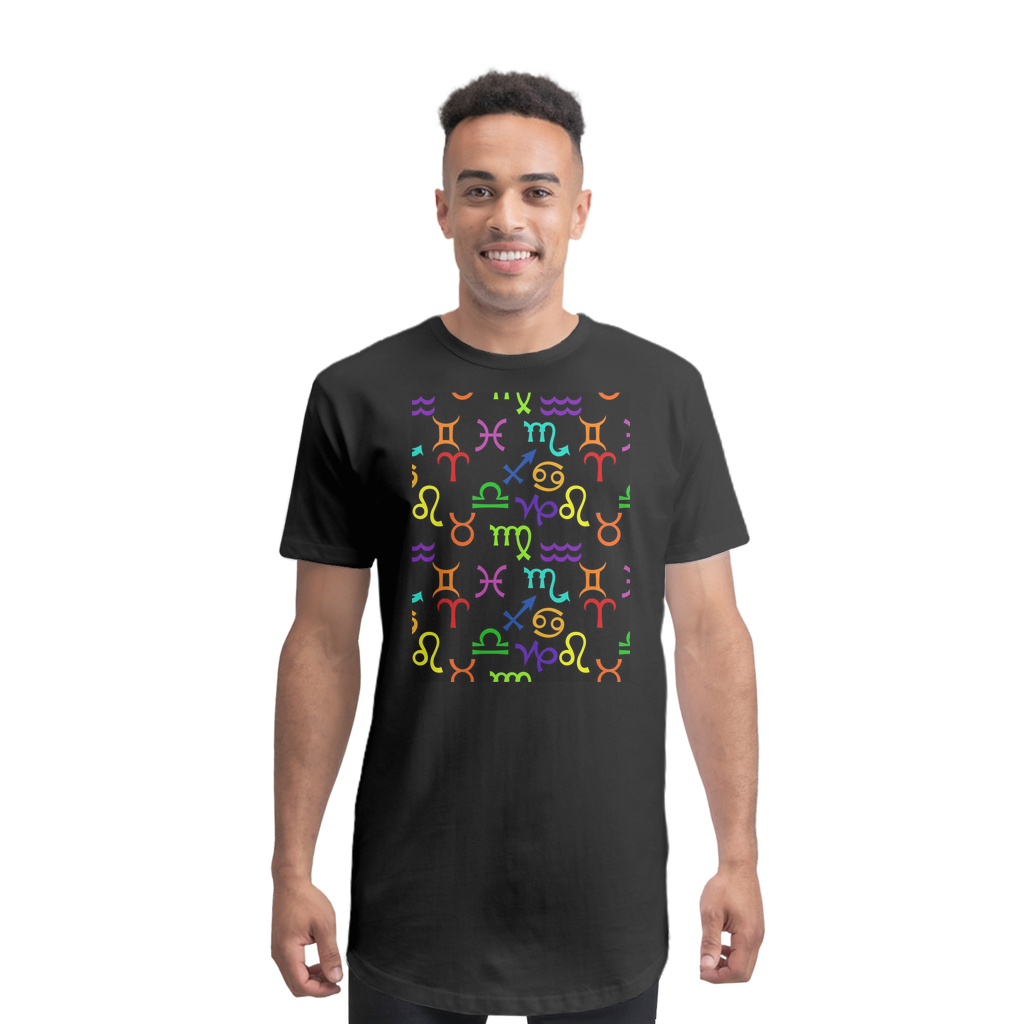 Colorful Zodiac Premium Long Body T-Shirt