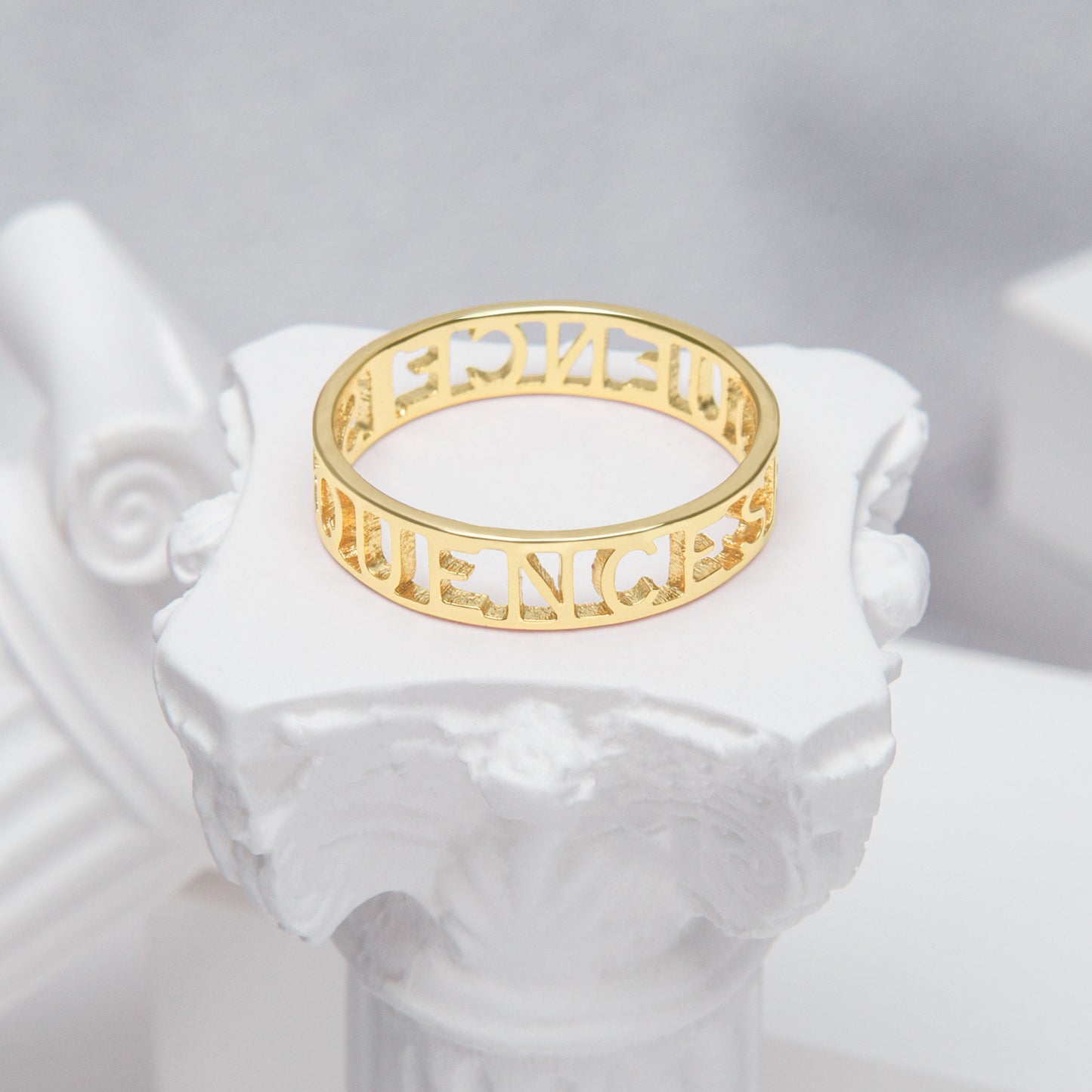 Custom Personalized Roman Numeral Ring