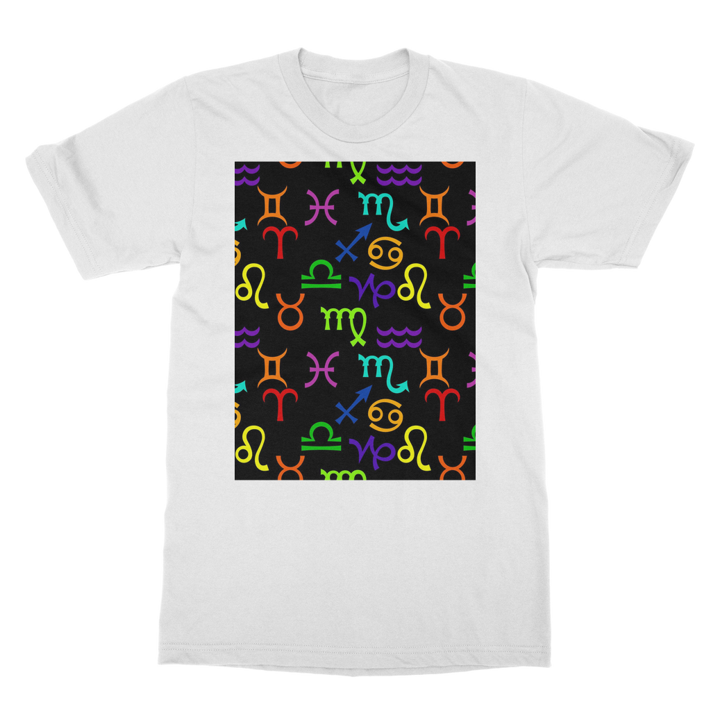 Colorful Zodiac Classic Heavy Cotton Adult T-Shirt