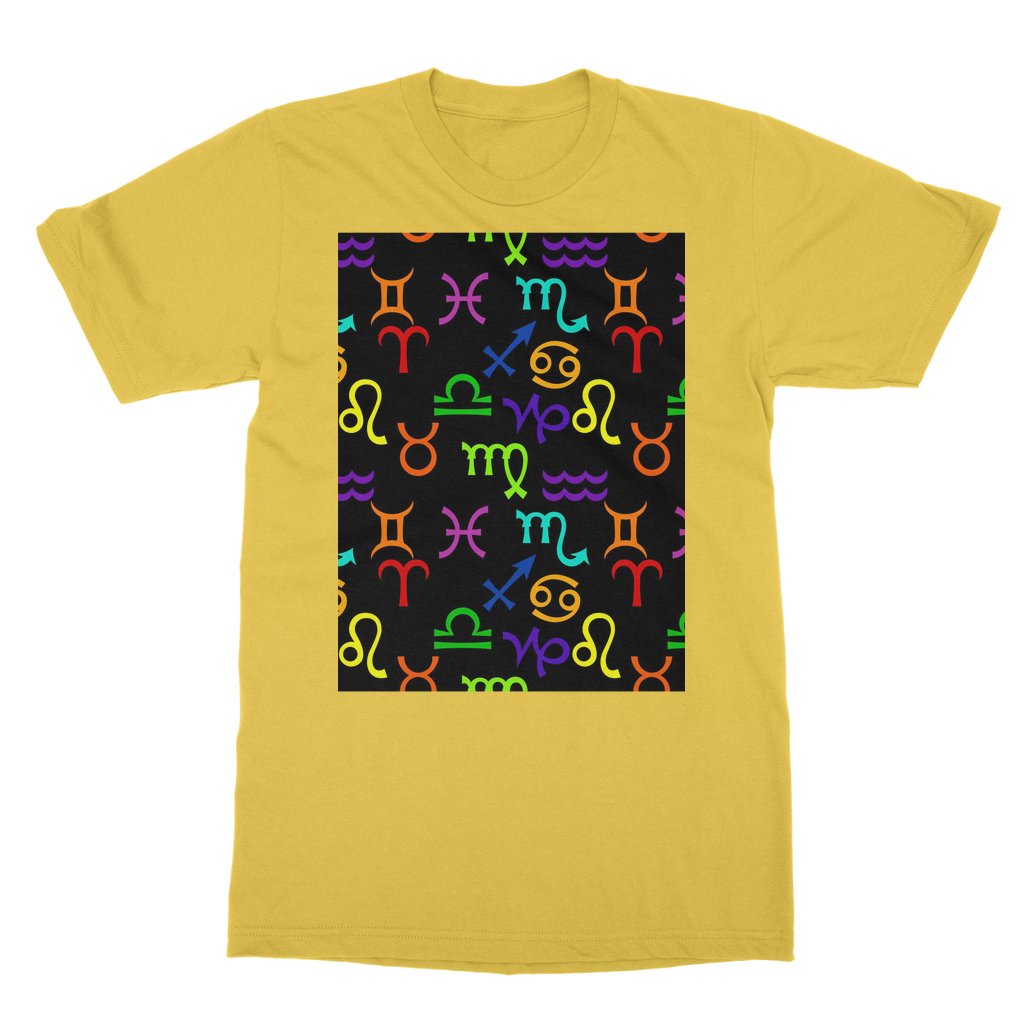 Colorful Zodiac Classic Heavy Cotton Adult T-Shirt