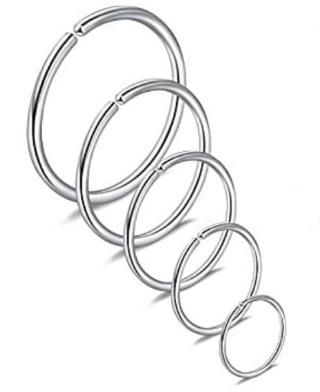 Seamless Hoop - Round Ring - Piercing Jewelry - Surgical Grade Stainless Steel 316L