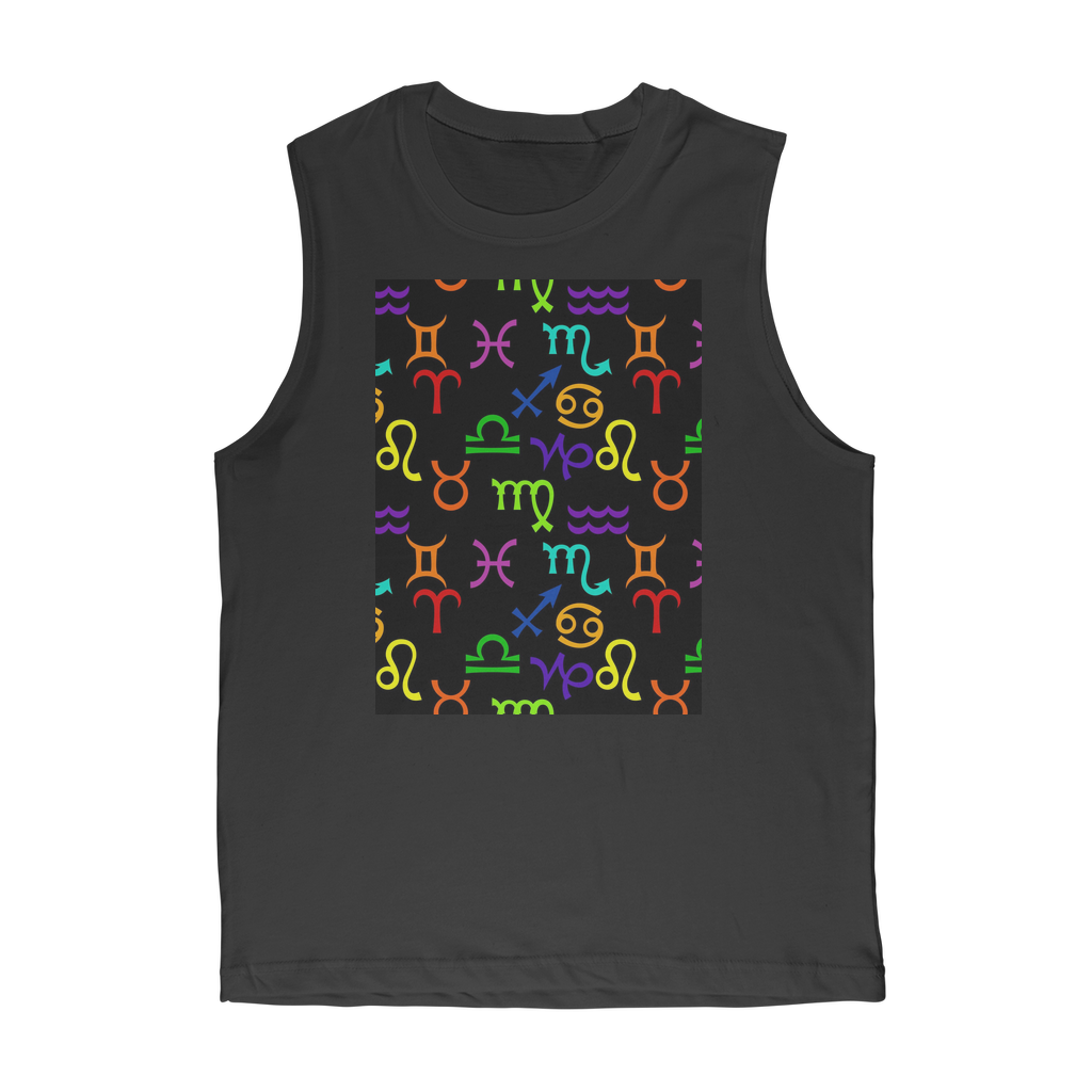 Colorful Zodiac Classic Adult Muscle Top