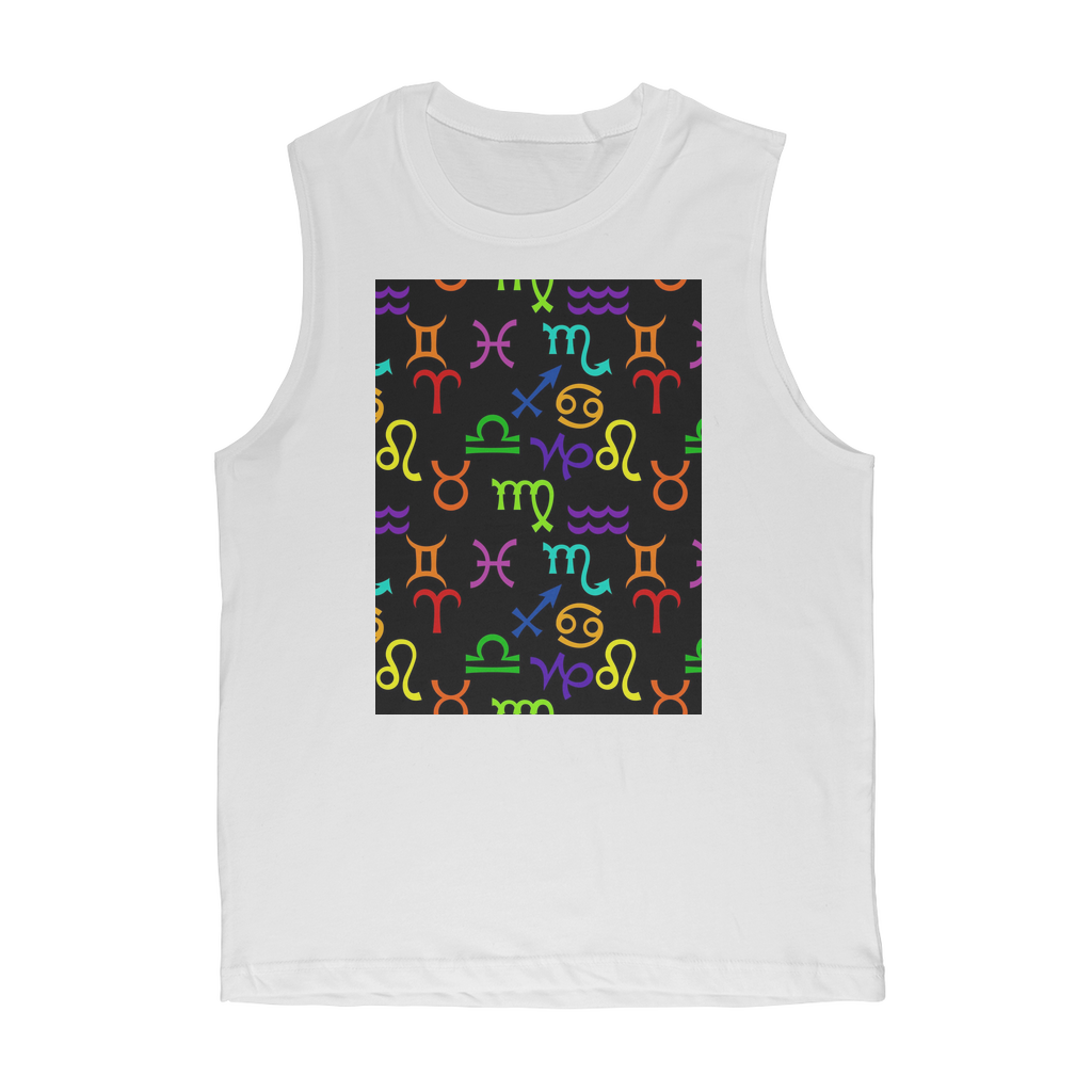 Colorful Zodiac Classic Adult Muscle Top