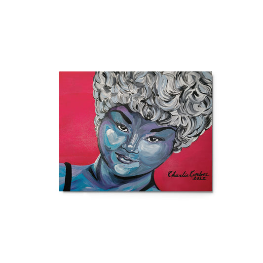 Etta James - Metal print from original custom painting by Charles "Baby Handz" Comber