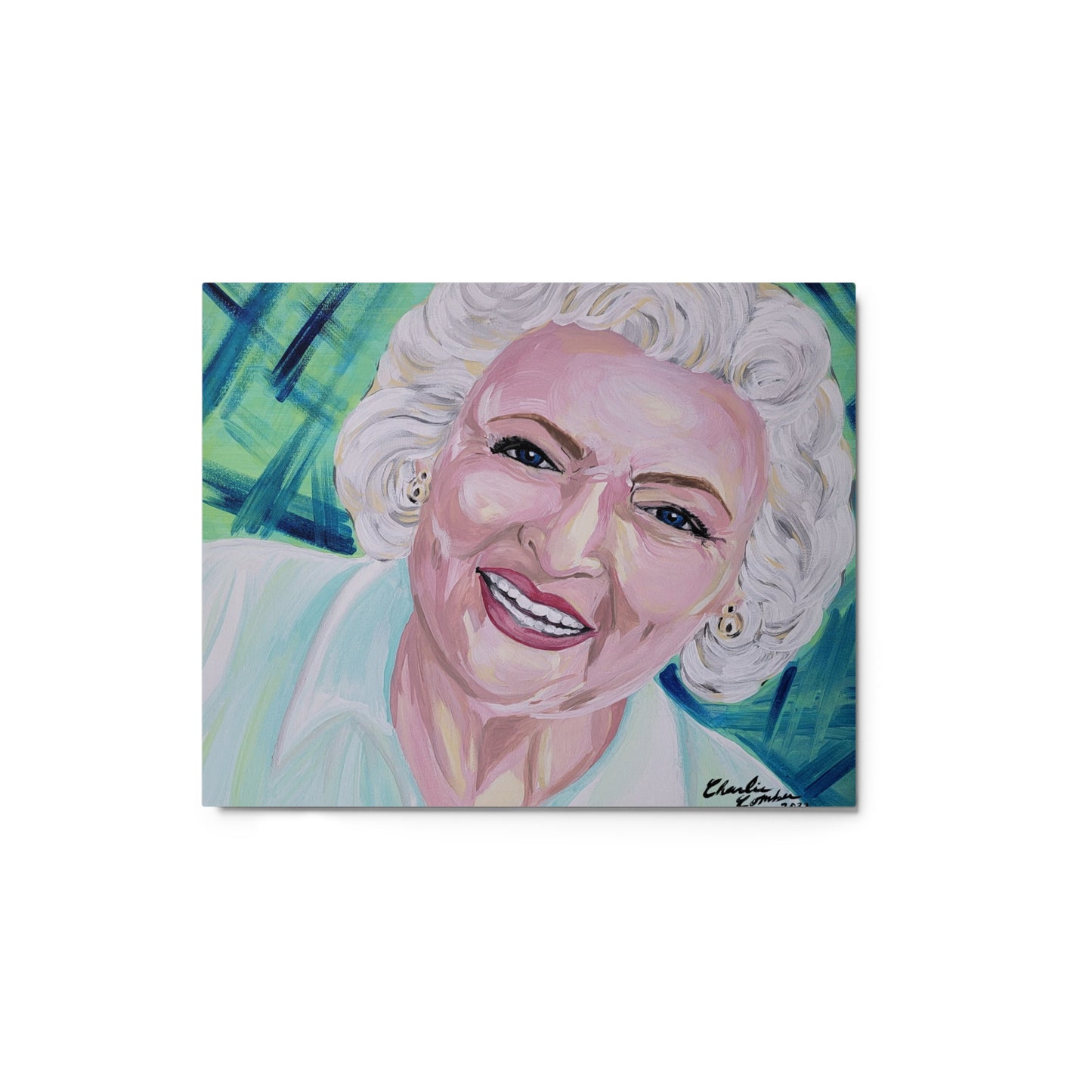 Betty White A National Treasure Custom Metal Print - Charles "Baby Handz" Comber