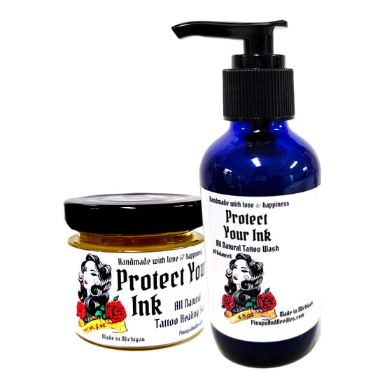 Protect Your Ink - Essential Tattoo Aftercare Kit - Tattoo Salve & Tattoo Wash