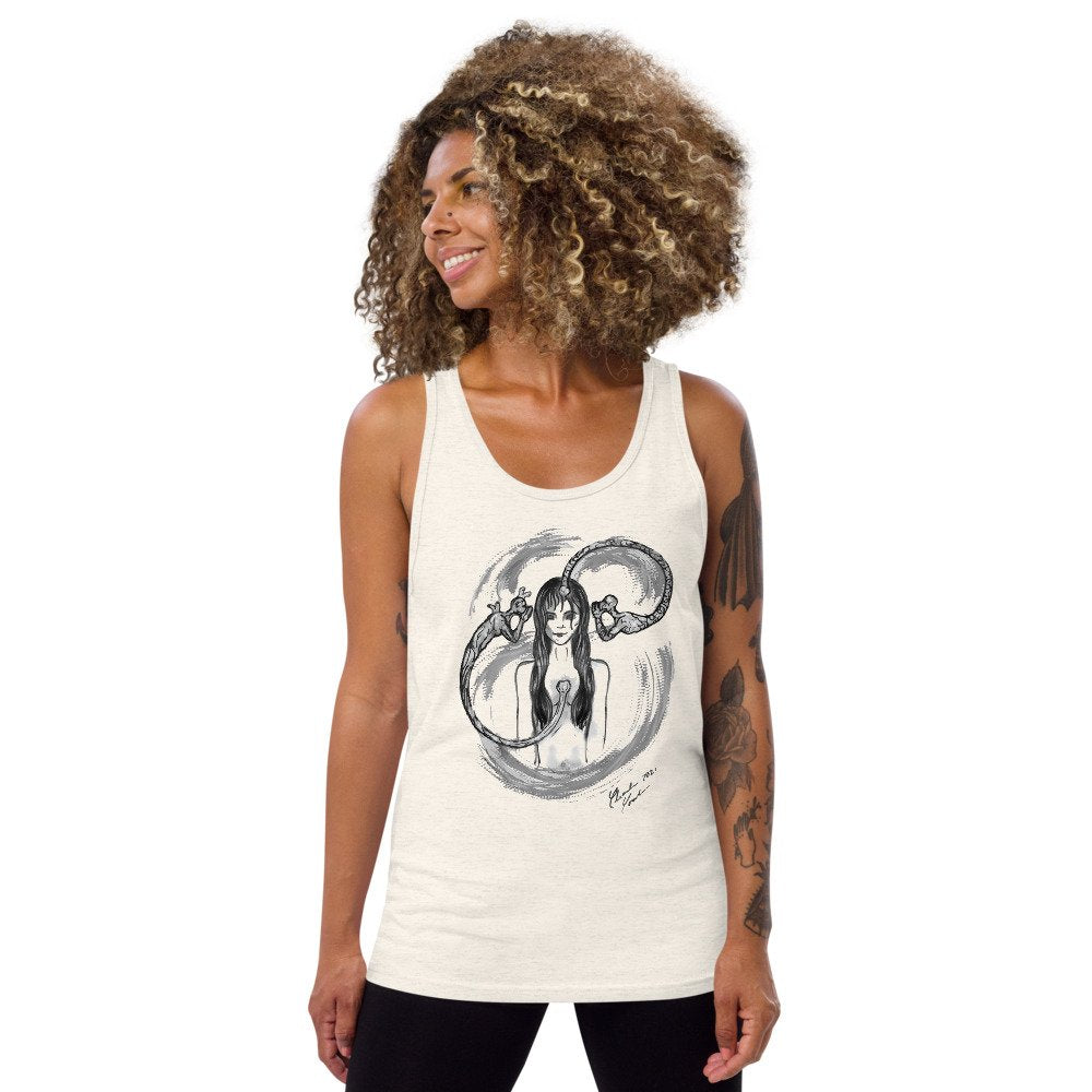 Mind Vs Heart Girl Unisex Tank Top